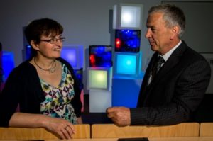 Úna Parsons, Head of School of Engineering & Design at IT Sligo, and Denis Browne, Europe Lead, Google Data Centres, at the launch of IT Sligo’s new online degree programme in Data Centre Facilities Engineering.