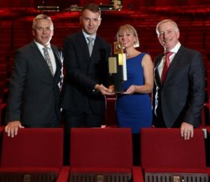 Pictured at the announcement of Music Generation as winner of the 2018 Allianz Business to Arts Award - Best Long-Term Partnership: (l to r) Sean McGrath CEO Allianz , Andrew Hetherington CEO Business to Arts, Rosaleen Molloy National Director Music Generation, Leo Blennerhassett Chairperson Music Generation. Pic. Robbie Reynolds